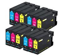 Go Inks 4 C/M/Y Lot de 3 Cartouches d'encre pour remplacer Canon PGI-1500XL Compatible/Non-OEM pour Imprimantes PIXMA (12 Encres)