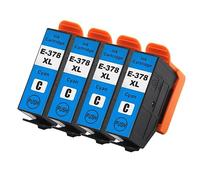 Go Inks 4 Cartouches d'encre Cyan pour remplacer Epson 378XLC (378C) Compatible/Non-OEM pour Epson Expression Photo Imprimantes