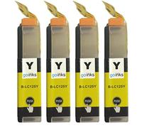 Go Inks 4 Cartouches d'encre Jaune pour remplacer Brother LC125XLY Compatible/Non OEM pour imprimantes Brother DCP et MFC