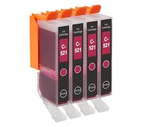 Go Inks 4 Cartouches d'encre Magenta pour remplacer Canon CLI-521M Compatible/Non-OEM pour PIXMA Imprimantes