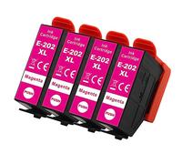 Go Inks 4 Cartouches d'encre Magenta pour remplacer Epson 202XLM (202M) Compatible/Non-OEM pour Epson Expression Photo Imprimantes