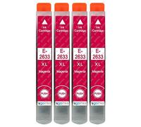Go Inks 4 Cartouches d'encre Magenta pour remplacer Epson T2633 (série 26XL) Compatible/Non OEM pour imprimantes Epson Expression Premium