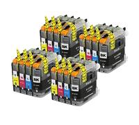 Go Inks 4 Ensemble de 4 Cartouches d'encre à Remplacer Brother LC123 Compatible/Non-OEM pour Brother DCP et MFC Imprimantes (16 Encres)