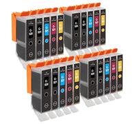 Go Inks 4 Ensemble de 5 Cartouches d'encre à remplacer Canon PGI-520 & CLI-521 Compatible/Non-OEM pour PIXMA Imprimantes (20 Encres)