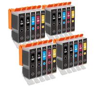 Go Inks 4 Ensemble de 5 Cartouches d'encre à remplacer Canon PGI-525 & CLI-526 Compatible/Non-OEM pour PIXMA Imprimantes (20 Encres)