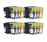 Go Inks 4 Ensemble de 4 Cartouches d'encre à remplacer Brother LC980 & LC1100 Compatible/Non-OEM pour Brother DCP et MFC Imprimantes (16 Encres)