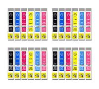 Go Inks 4 Lot de 6 Cartouches d'encre pour remplacer Epson T0807 Compatible/Non-OEM pour imprimantes Epson Stylus Photo (24 encres)