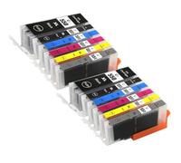 Go Inks C-550 & C-551 Cartouches d'encre Compatible pour remplacer Canon PGI-550 & CLI-551 pour une utilisation avec les imprimantes Canon PIXMA (Lot de 12)