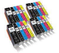 Go Inks C-550 & C-551 Cartouches d'encre Compatible pour remplacer Canon PGI-550 & CLI-551 pour une utilisation avec les imprimantes Canon PIXMA (Lot de 20)