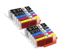 Go Inks C-550 & C-551 Cartouches d'encre Compatible pour remplacer Canon PGI-550 & CLI-551 pour une utilisation avec les imprimantes Canon PIXMA (Lot de 10)