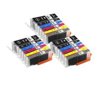 Go Inks C-550 & C-551 Cartouches d'encre Compatible pour remplacer Canon PGI-550 & CLI-551 pour une utilisation avec les imprimantes Canon PIXMA (Lot de 18)
