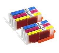 Go Inks Cartouches d'encre Compatible 2Go CLI-551 pour Canon PIXMA C/M/Y – Lot de 6 (12 ml)