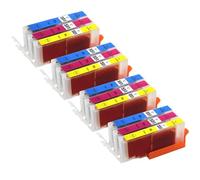 Go Inks C-551CMY Cartouches C/M/Y d'encre Compatible pour remplacer Canon CLI-551 pour une utilisation avec les imprimantes Canon PIXMA (Lot de 12)