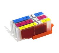 Go Inks C/M/Y 1 Ensemble de 3 Cartouches d'encre à remplacer Canon CLI-571 Compatible/Non-OEM pour PIXMA Imprimantes (3 Encres) C-571CMY-SET-1 Haute capacité (XL) Cyan/Magenta/Jaune
