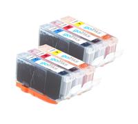 Go Inks 2 C/M/Y Ensemble de 3 Cartouches d'encre à remplacer Canon CLI-526 Compatible/Non-OEM pour PIXMA Imprimantes (6 Encres)