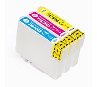 Go Inks E-715CMY Compatible Cartouches d'encre pour remplacer T0712, T0713, T0714 pour une utilisation avec les imprimantes Epson Stylus , Multicolore (Jaune, Magenta, Cyan), Lot de 3