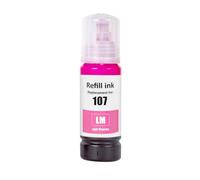 Go Inks Flacon d'encre de Rechange Compatible Magenta Clair 107LM pour imprimantes Epson EcoTank - 70 ML