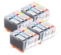 Go Inks - Jeu de 16 cartouches d'encre compatibles Canon PGI-5/CLI-8 pour PIXMA et Pixus (Noir, Cyan, Magenta, Jaune)