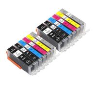 Go Inks Lot de 12 Cartouches d'encre compatibles PGI-530 et CLI-531 XL de Rechange pour Canon Pixma TS8750 et TS8751 23 ml/22 ML - Haute capacité - 530 531 XL Multipack - Lot de 2