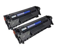 Go Inks Lot de 2 Cartouches de Toner Laser compatibles HP Q2612A pour imprimantes HP Laserjet Noir