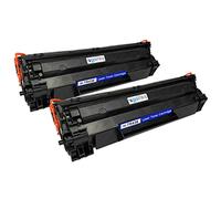 Go Inks® Lot de 2 Cartouches de Toner Laser pour imprimante HP CB436A Noir