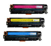 Go Inks Lot de 3 Cartouches de Toner Laser C/M/Y pour imprimante HP CF411X, CF412X, CF413X Compatible/Non OEM pour imprimantes HP Color & Pro Laserjet