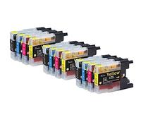 Go Inks 3 Ensemble de 4 Cartouches d'encre à remplacer Brother LC1240 & LC1220 Compatible/Non-OEM pour Brother DCP et MFC Imprimantes (12 Encres)