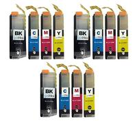 Go Inks Lot de 3 Cartouches d'encre compatibles Brother LC127XL et LC125XL Non OEM pour imprimantes Brother DCP et MFC (12 encres)