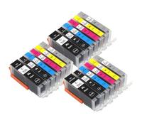Go Inks Lot de 3 Cartouches d'encre compatibles PGI-530 & CLI-531 XL - Lot de 18 Cartouches de Rechange pour Canon Pixma TS8750 et TS8751-23 ml/22 ML - Haute capacité - 530 531 XL Multipack
