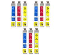 3 Go Inks Ensemble de 3 Cartouches d'encre à remplacer Epson T0715 (C/M/Y) Compatible/non-OEM pour Epson Stylus Imprimantes (9 encres)