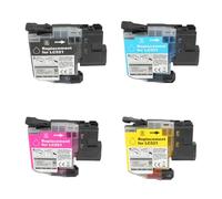 Go Inks Lot de 4 Cartouches d'encre compatibles LC521 pour Brother DCP-J1260W, DCP-J1310DW, DCP-J1313DW, DCP-J1360DW, DCP-J1460DW - 500 Pages - Noir, Cyan, Magenta, Jaune - 1 Jeu