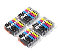 Go Inks Lot de 4 Cartouches d'encre compatibles PGI-530 & CLI-531 XL - Lot de 24 Cartouches d'encre de Rechange pour Canon Pixma TS8750 et TS8751-23 ml/22 ML - Haute capacité - 530 531 XL Multipack