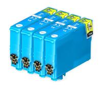 Go Inks Lot de 4 Cartouches d'encre Cyan compatibles pour remplacer T1632 (série 16XL) pour Epson WF2010W, WF2110W, WF2510WF, WF2520NF, WF2530WF, WF2540WF, WF2630WF, WF2650DWF, WF2660DWF, WF2750