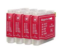 Go Inks Lot de 4 Cartouches d'encre Magenta pour remplacer Brother LC970M et LC1000M compatibles/Non-OEM pour imprimantes Brother DCP, MFC et FAX