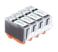 Go Inks Lot de 4 Cartouches d'encre Noire pour remplacer PGI-5Bk compatibles/Non-OEM pour imprimantes PIXMA & Pixus