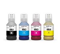 Go Inks Lot de 4 flacons d'encre pour remplacer Epson T49H Compatible/Non OEM pour imprimantes EcoTank