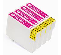 Go Inks T0713 Lot de 4 Cartouches d'encre Magenta de Rechange pour imprimantes Epson Stylus 13,5 ML