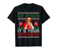 Go Jesus It's Your Birthday Christian Santa Ugly Christmas T-Shirt