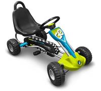Stamp Go Kart à pédales Skids Control – Siège réglable, frein à main, cadre acier