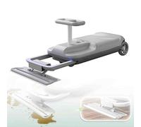 Go Kart pour enfants avec balai à franges, kart électrique à double moteur pour une utilisation en intérieur et en extérieur, roues lumineuses, rangement inclus, à partir de 3 ans(Gray)