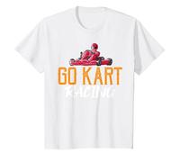 Go Kart Racing, Karting Racer électrique Tout-Terrain T-Shirt, Enfant, Blanc, 10 Ans