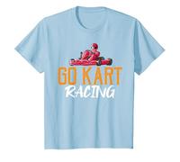 Go Kart Racing, Karting Racer électrique Tout-Terrain T-Shirt, Enfant, Bleu Céleste, 10 Ans