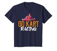 Go Kart Racing, Karting Racer électrique Tout-Terrain T-Shirt, Enfant, Bleu Marine, 10 Ans