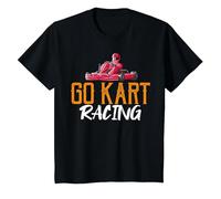 Go Kart Racing, Karting Racer électrique Tout-Terrain T-Shirt, Enfant, Noir, 10 Ans