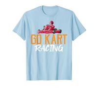 Go Kart Racing, Karting Racer électrique Tout-Terrain T-Shirt, Homme, Bleu Céleste, L