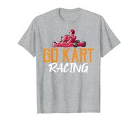 Go Kart Racing, Karting Racer électrique Tout-Terrain T-Shirt, Homme, Gris Chiné, 3XL