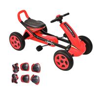 GO -Kart Repy - Véhicule Pédale Feuerwehr | Traité Avec Frein à Main | Voiture De Conduite Pour , Voiture De Pédale Pour , Jouets Pour La Liberté Des Avec 4 Roues | Pour