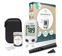 Go-Keto Kickstart Set mg/dl | Cétones Mesureur, 10 bandelettes de test de cétone et autres accessoires | Ketone Check pour la maison et la route