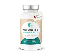 Go-Keto Krill Oil Omega 3 SUPERBA BOOST® | 90 capsules de 596 mg d'huile de krill premium | concentration très élevée d'EPA et de DHA, avec choline | Fabriqué en Allemagne | certifié MSC