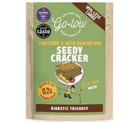 GO-LOW Keto Seedy Cracker Mix 0,2 g de glucides, faible en glucides et adapté aux diabétiques, riche en fibres. Fabriqué avec de la farine d'amande et des ingrédients d'aliments complets, sans gluten